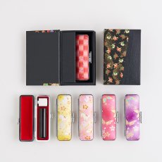 画像1: 【月華-Gecca-】黒水牛芯持最高品 １本セット【開運吉相印鑑】 (1)