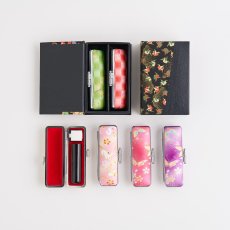 画像1: 【月華-Gecca-】黒水牛芯持最高品 ２本セット【開運吉相印鑑】 (1)